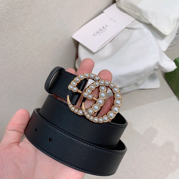 Gucci belt black and gold Length approx. 78 cm main image 7